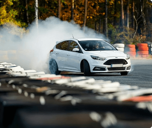 Car on the track